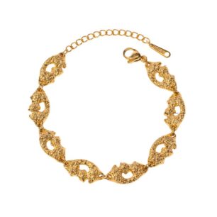 Women's bracelet with bold gold texture