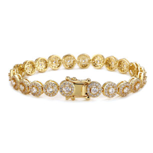 Elegant zircon tennis bracelet for women with sparkling round stones